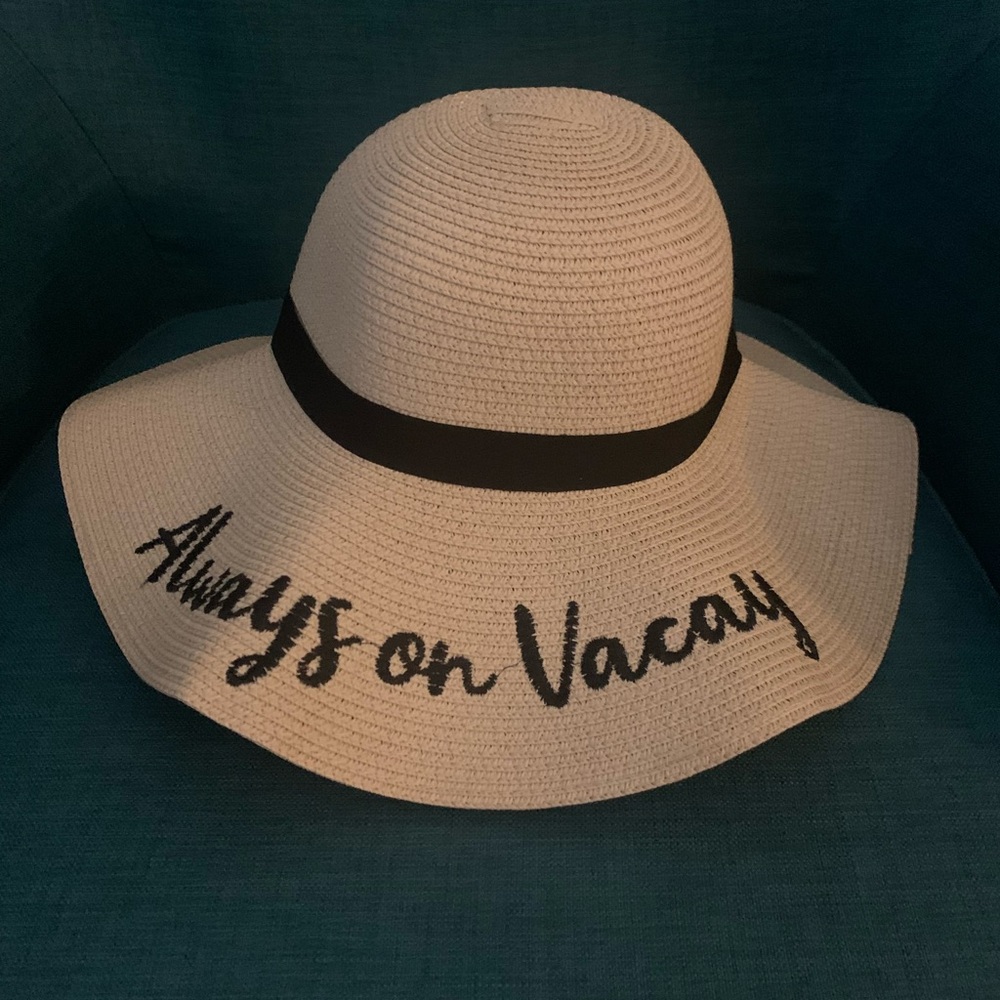 Women's Cream Sun Hat with Black Band